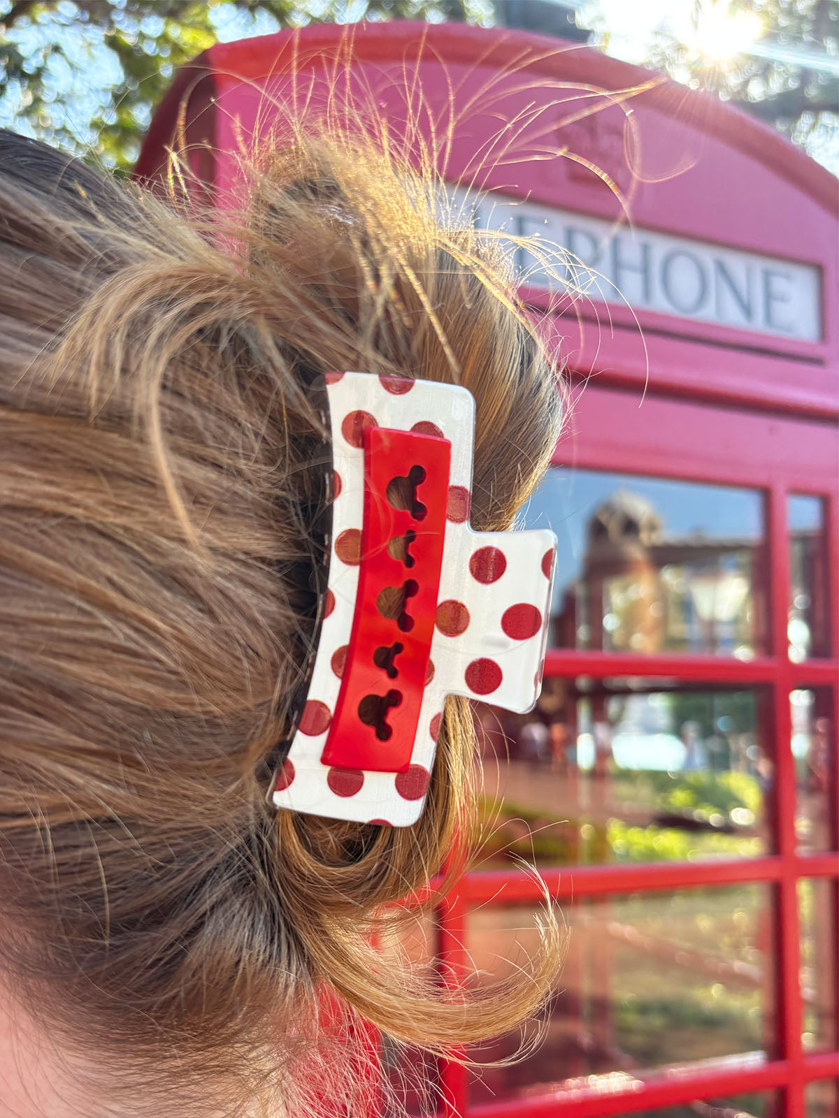 Red Polka Dots Claw Clip