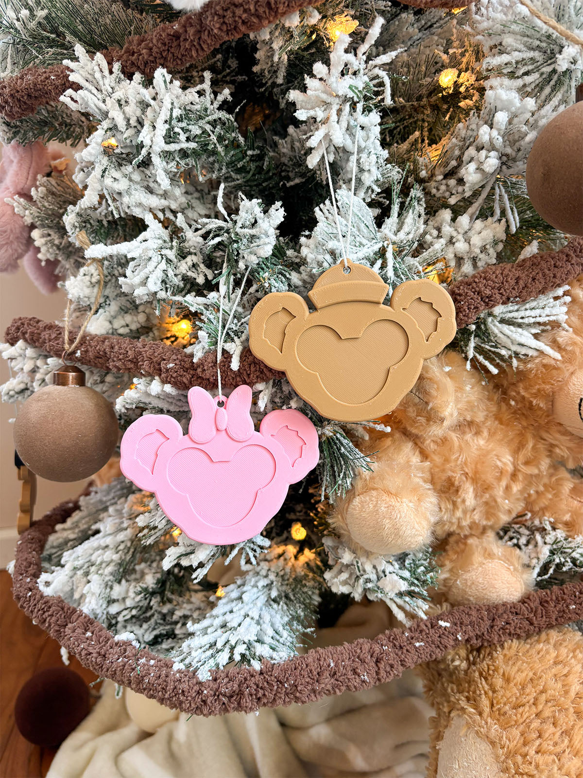 Mouse Teddy Bear Ornaments