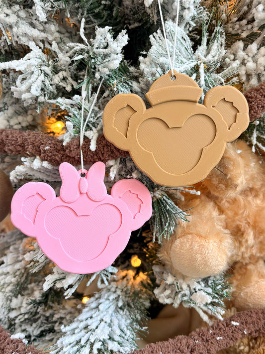 Mouse Teddy Bear Ornaments