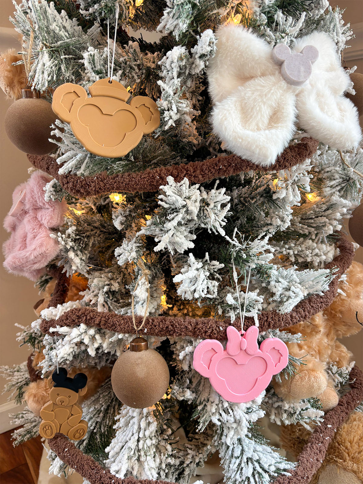 Mouse Teddy Bear Ornaments