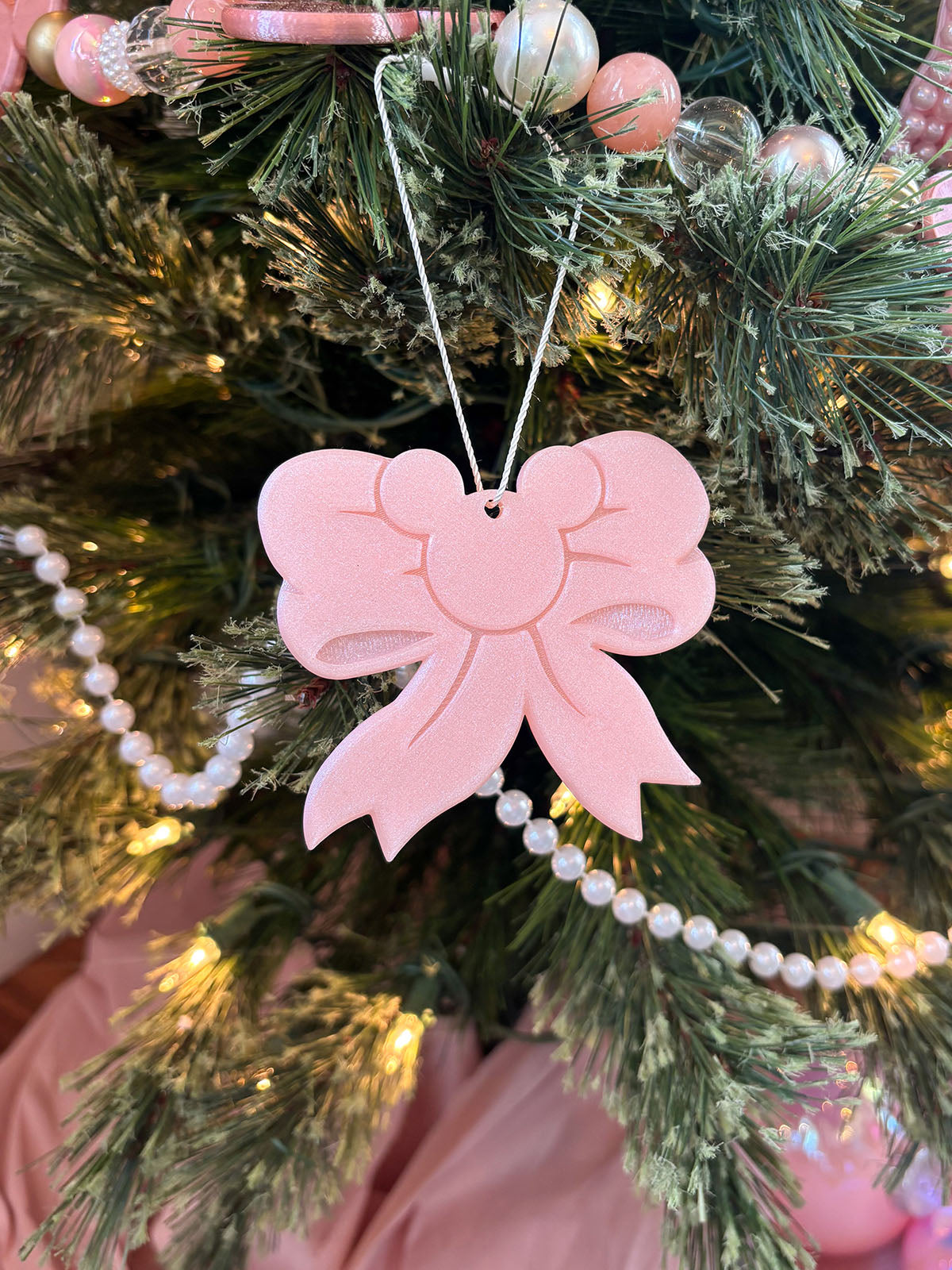 Pink Bow Ornaments
