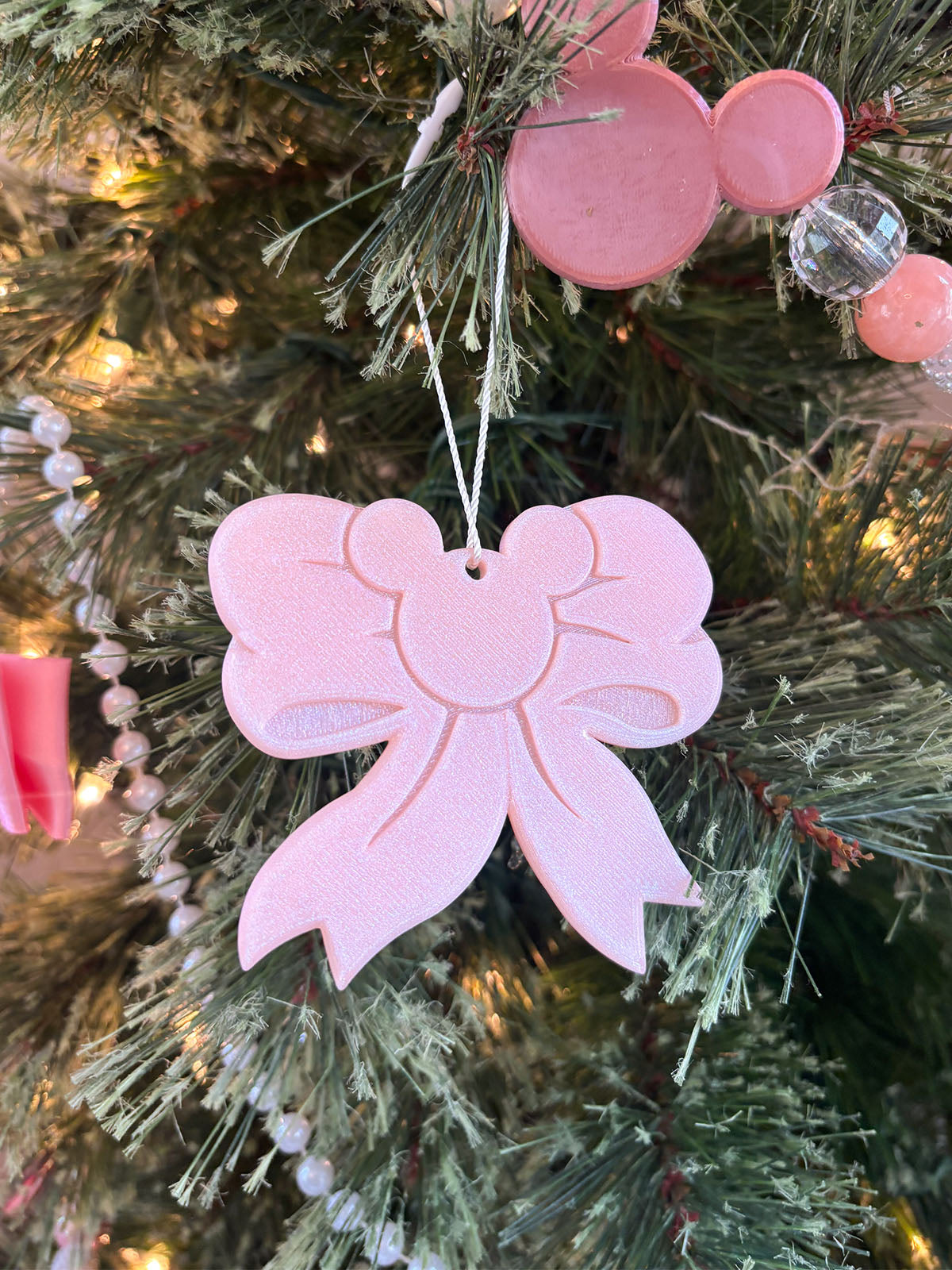 Pink Bow Ornaments