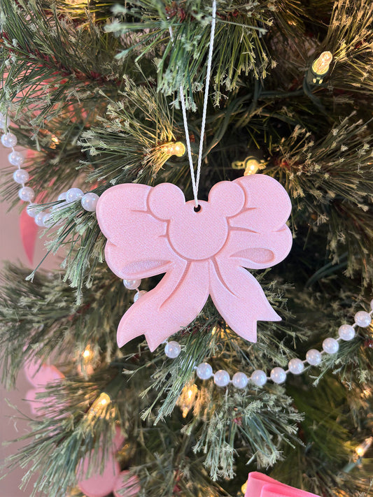 Pink Bow Ornaments