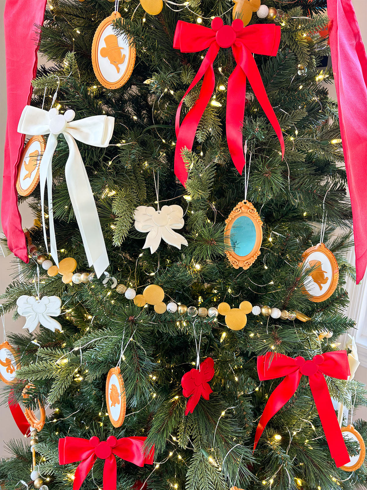 White Bow Ornaments