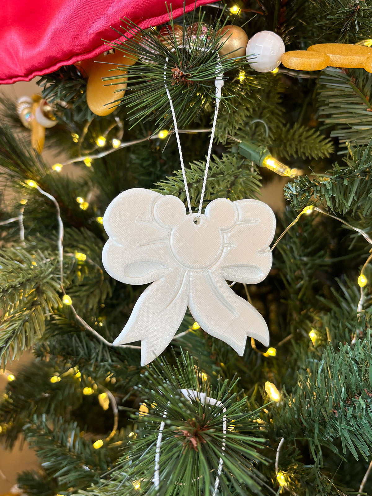 White Bow Ornaments