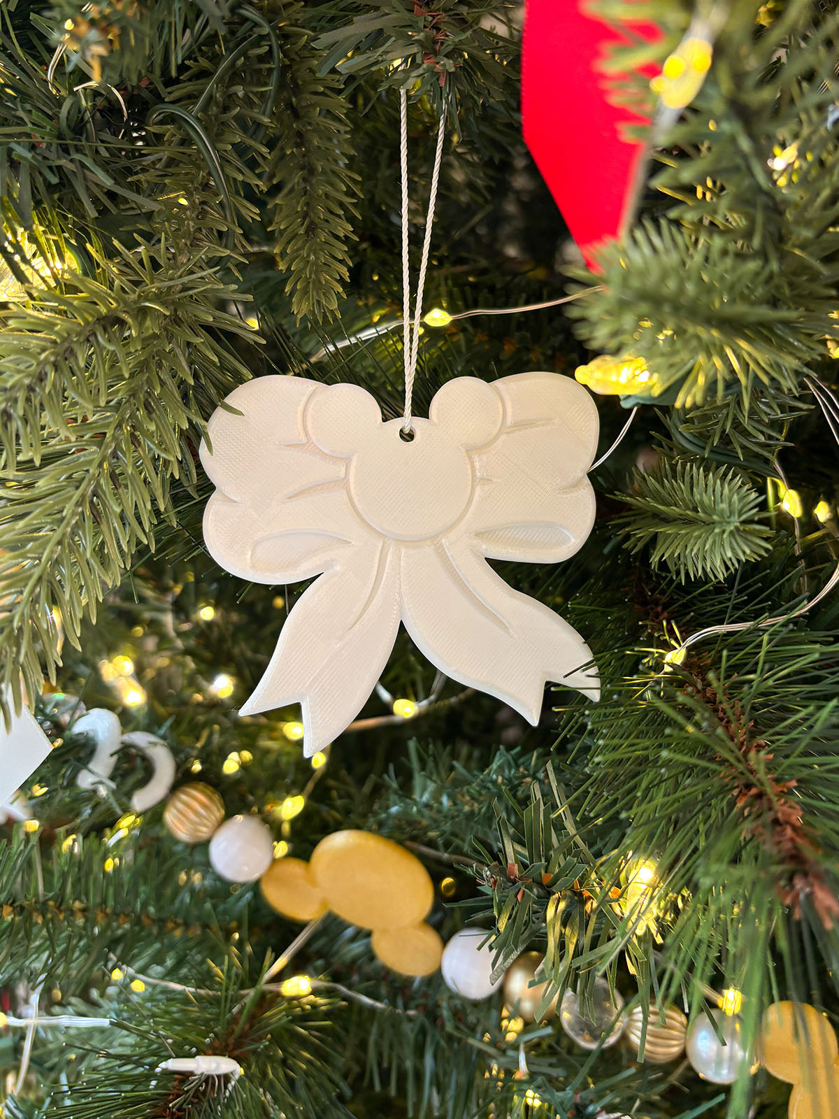 White Bow Ornaments