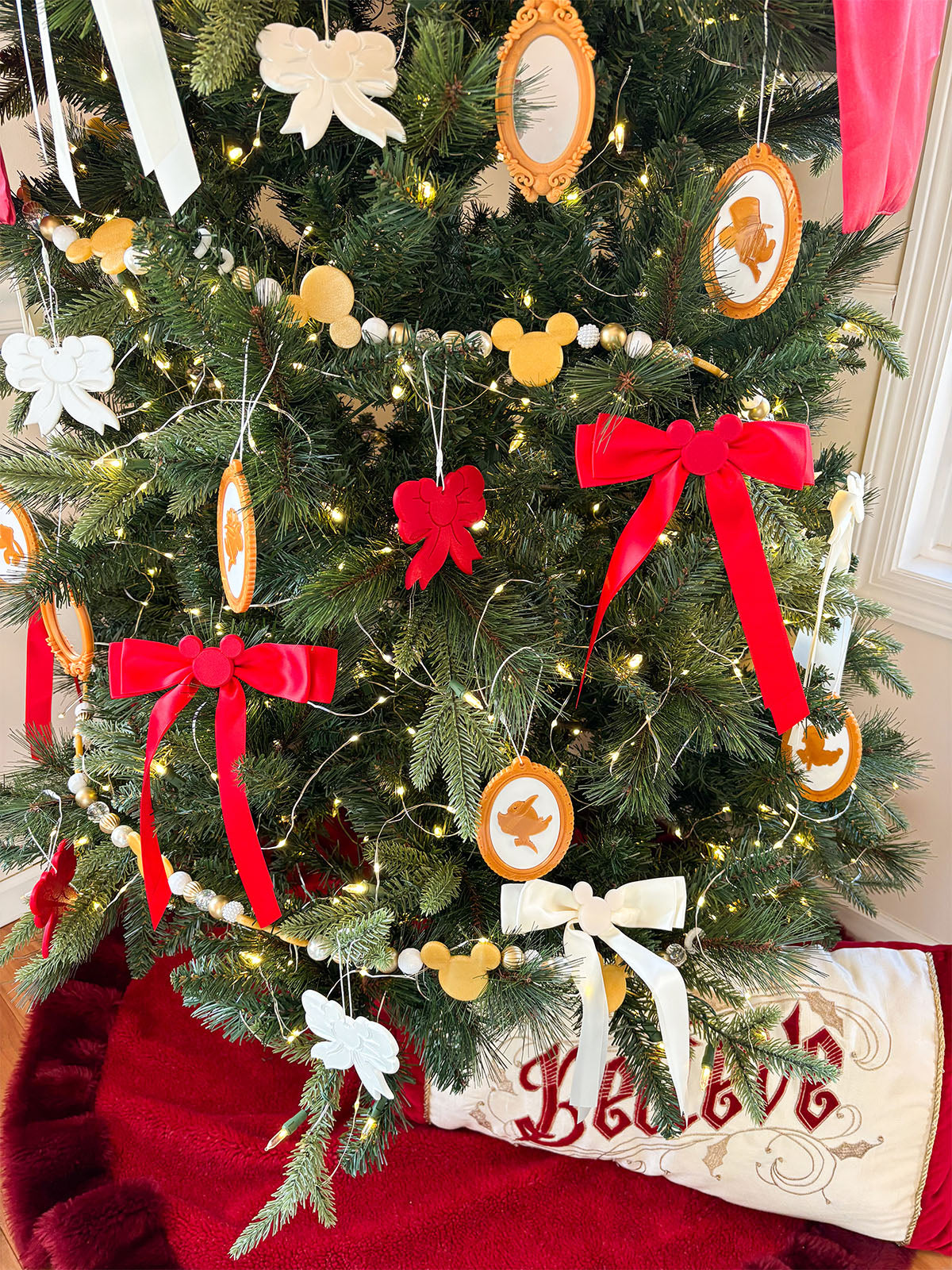 White Bow Ornaments