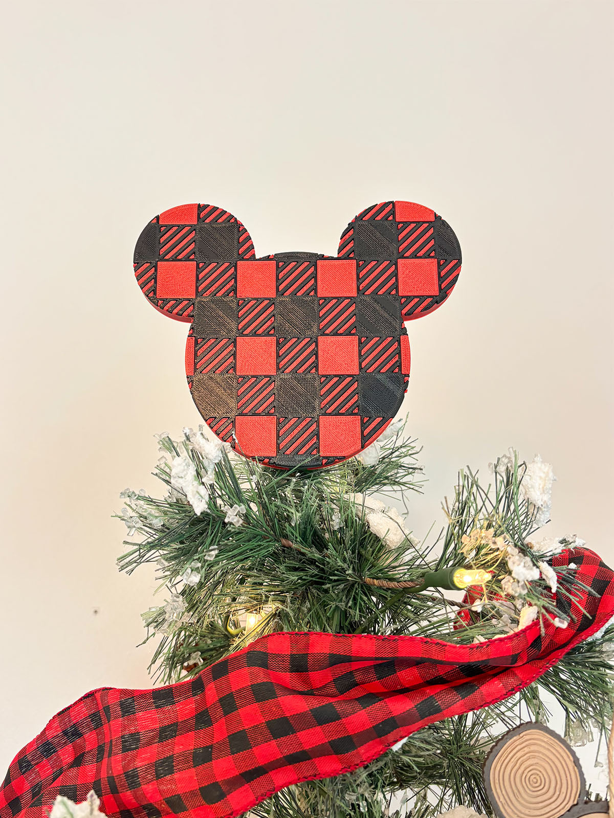 Buffalo Plaid Christmas Tree Topper