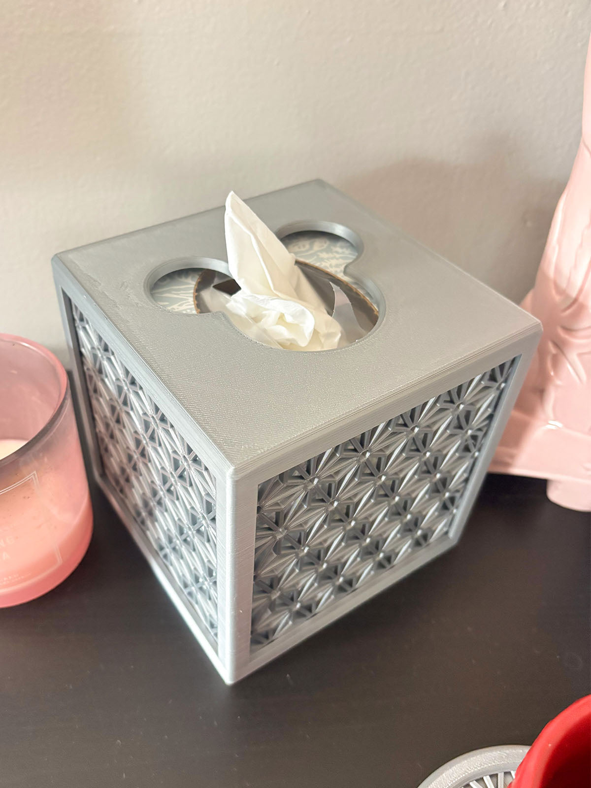Spaceship Earth Rattan Tissue Box Cover