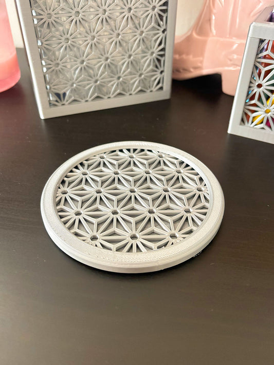Spaceship Earth Rattan Coaster