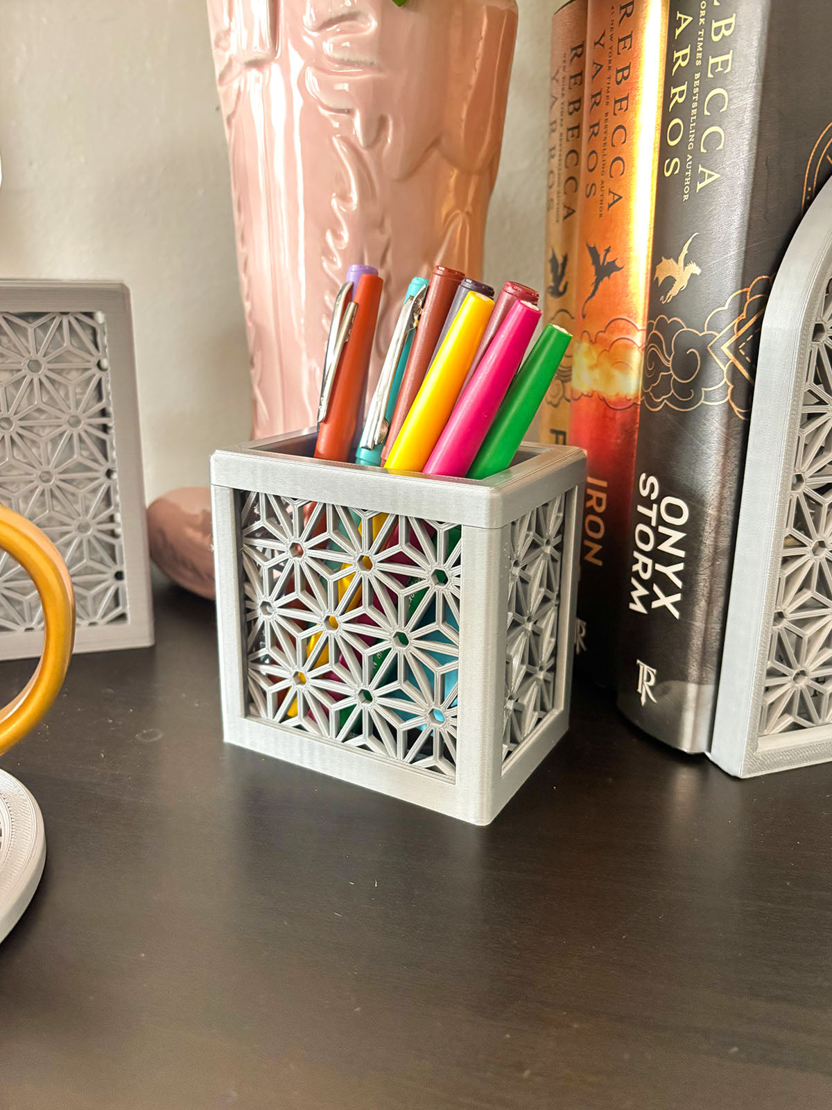Spaceship Earth Rattan Pen/Pencil Holder