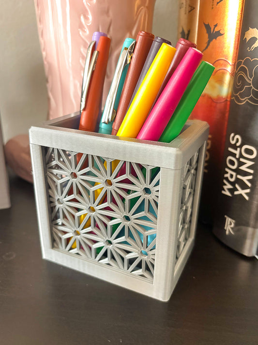 Spaceship Earth Rattan Pen/Pencil Holder