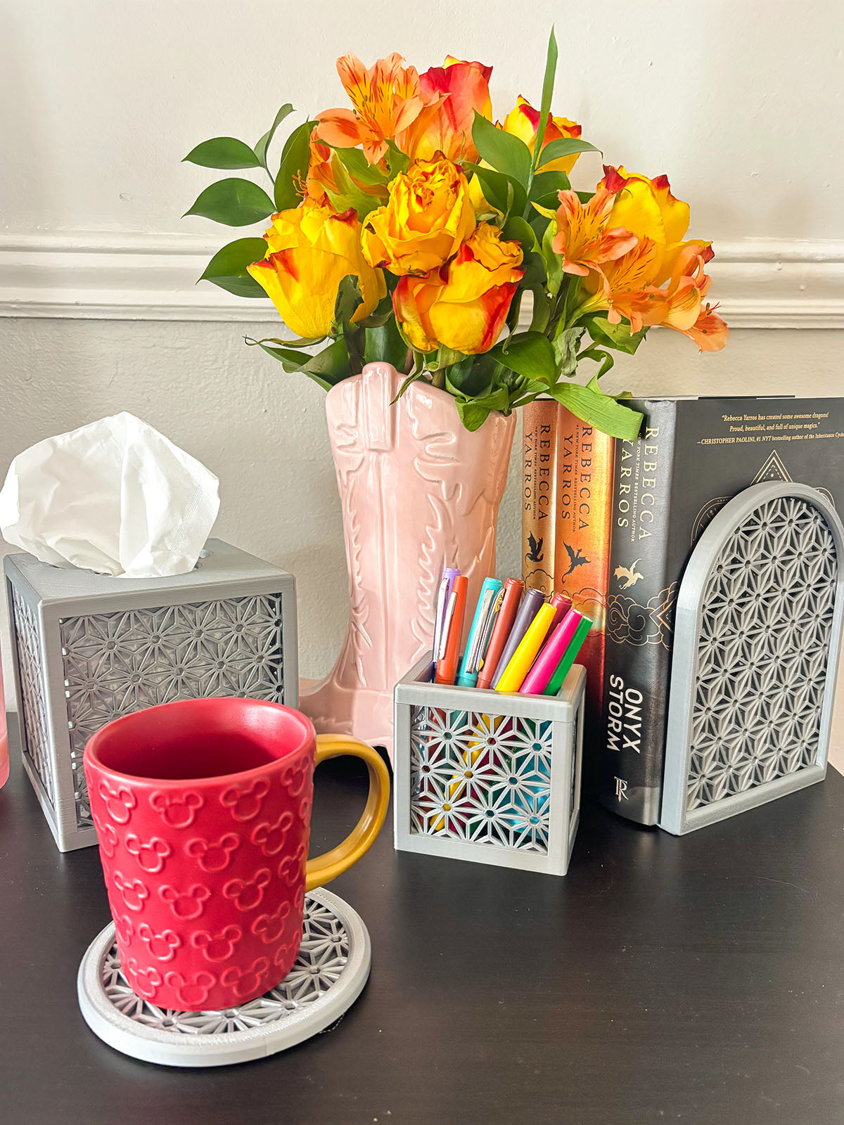 Spaceship Earth Rattan Pen/Pencil Holder