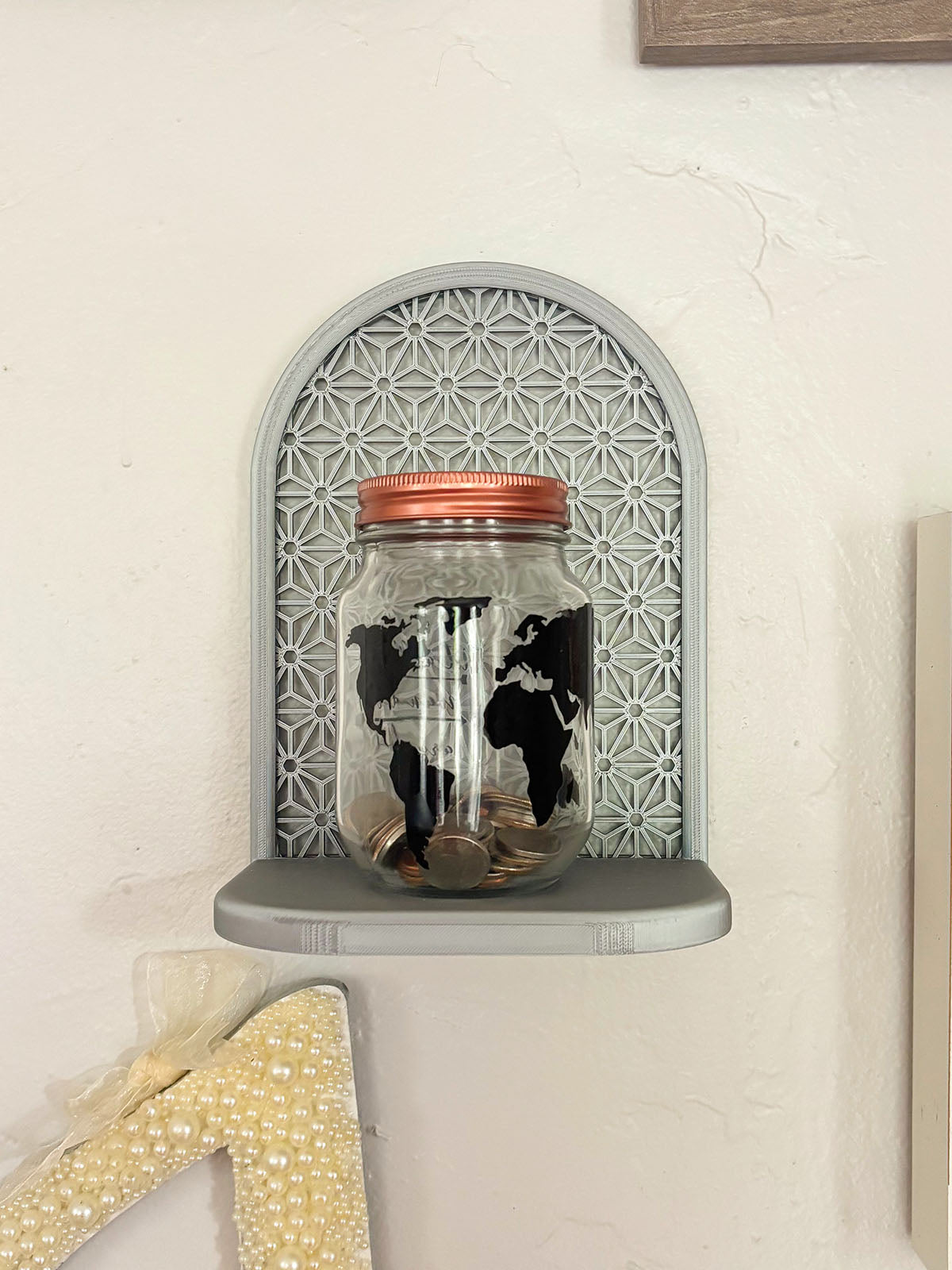 Spaceship Earth Rattan Shelf