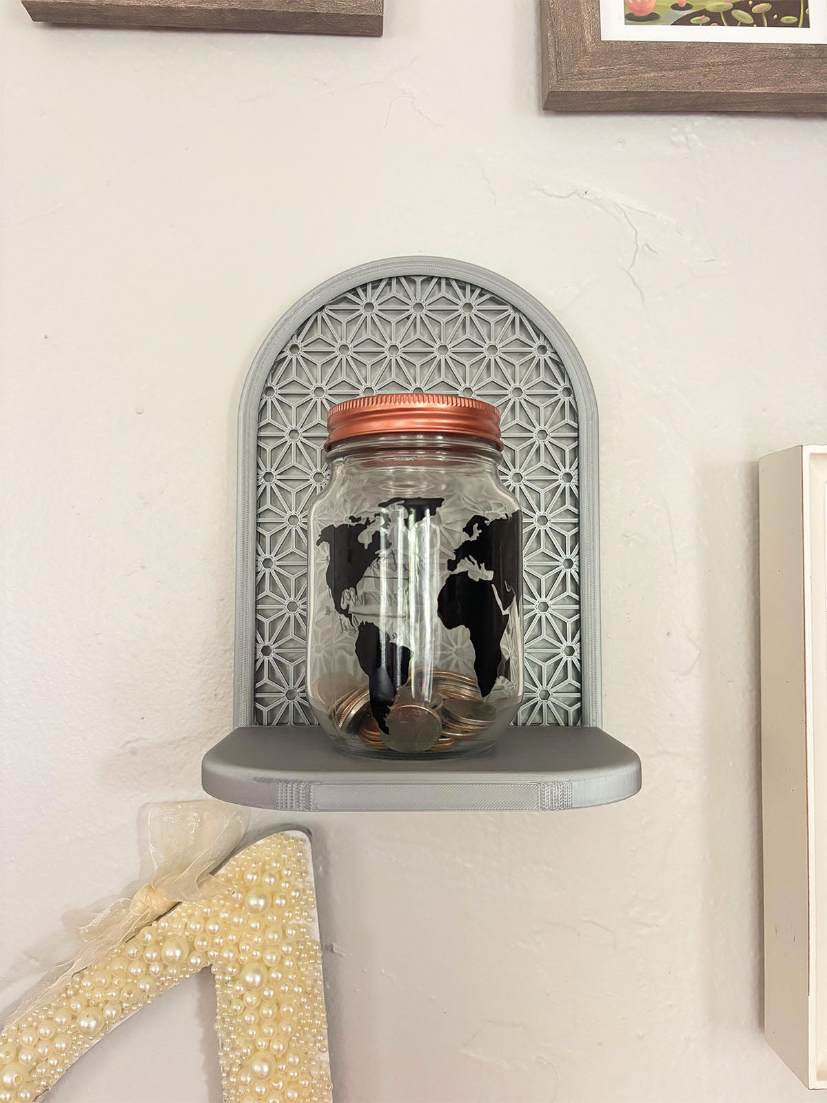Spaceship Earth Rattan Shelf
