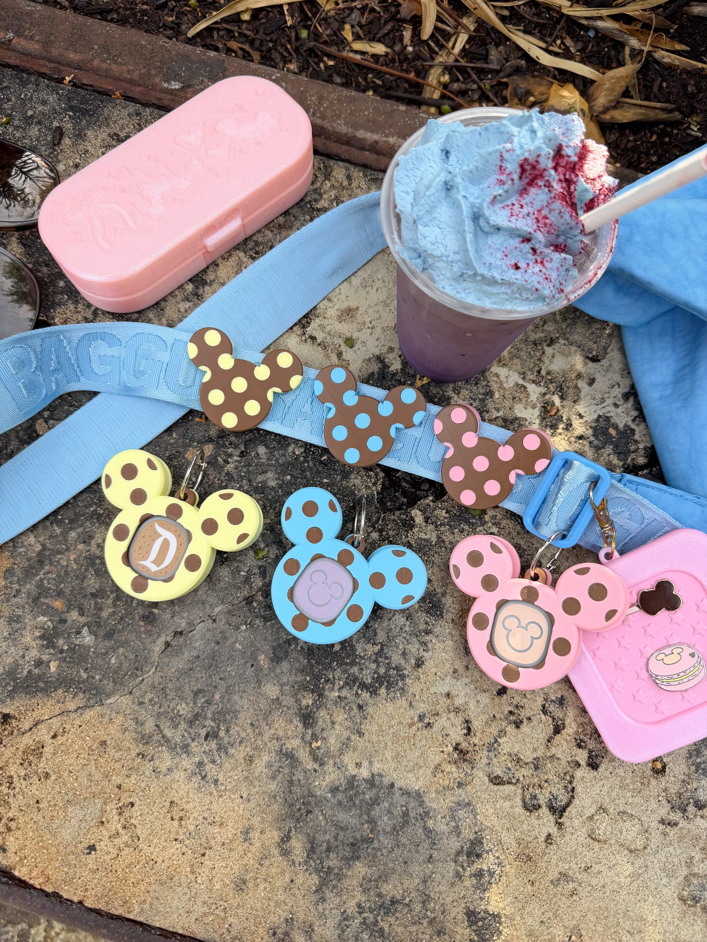 Polka Dot Belt and Bag Charm