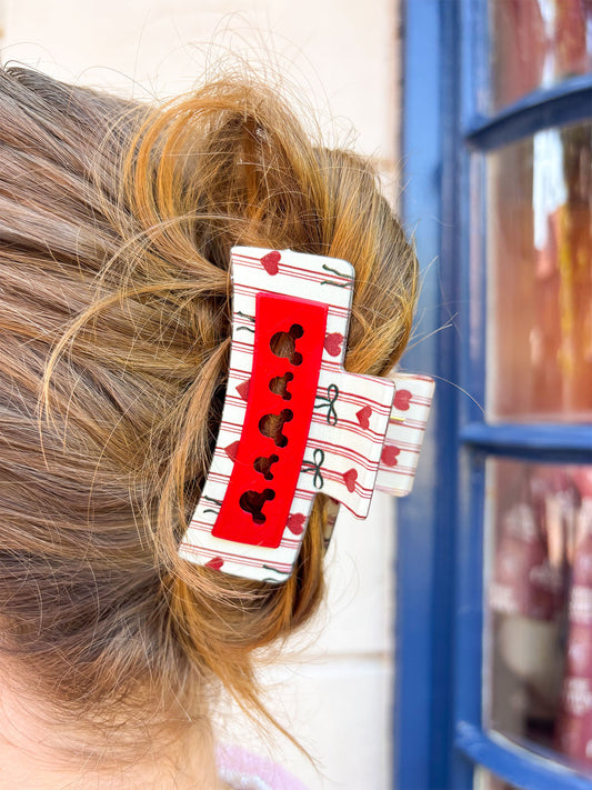 Hearts & Stripes Claw Clip