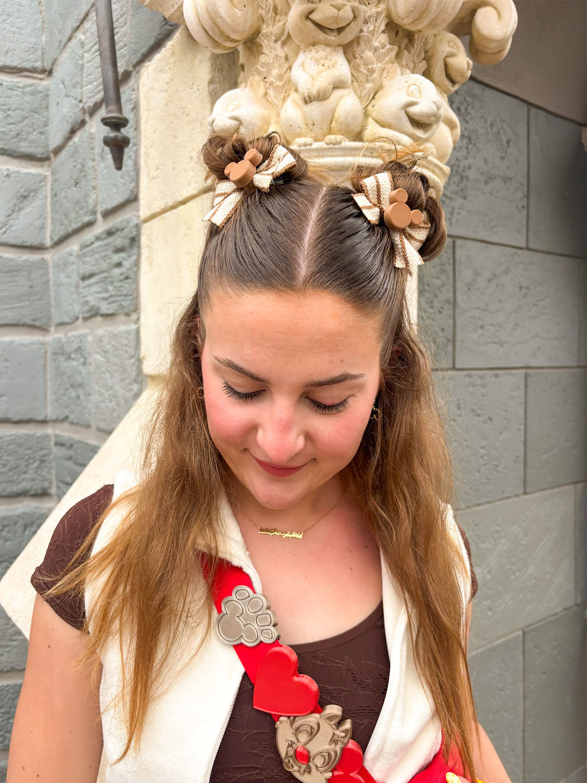 Pair of Neutral Knit Mini Bow