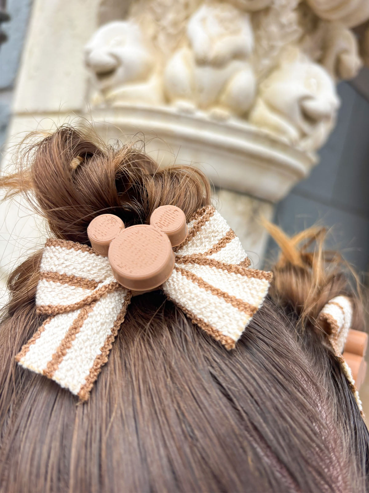 Pair of Neutral Knit Mini Bow