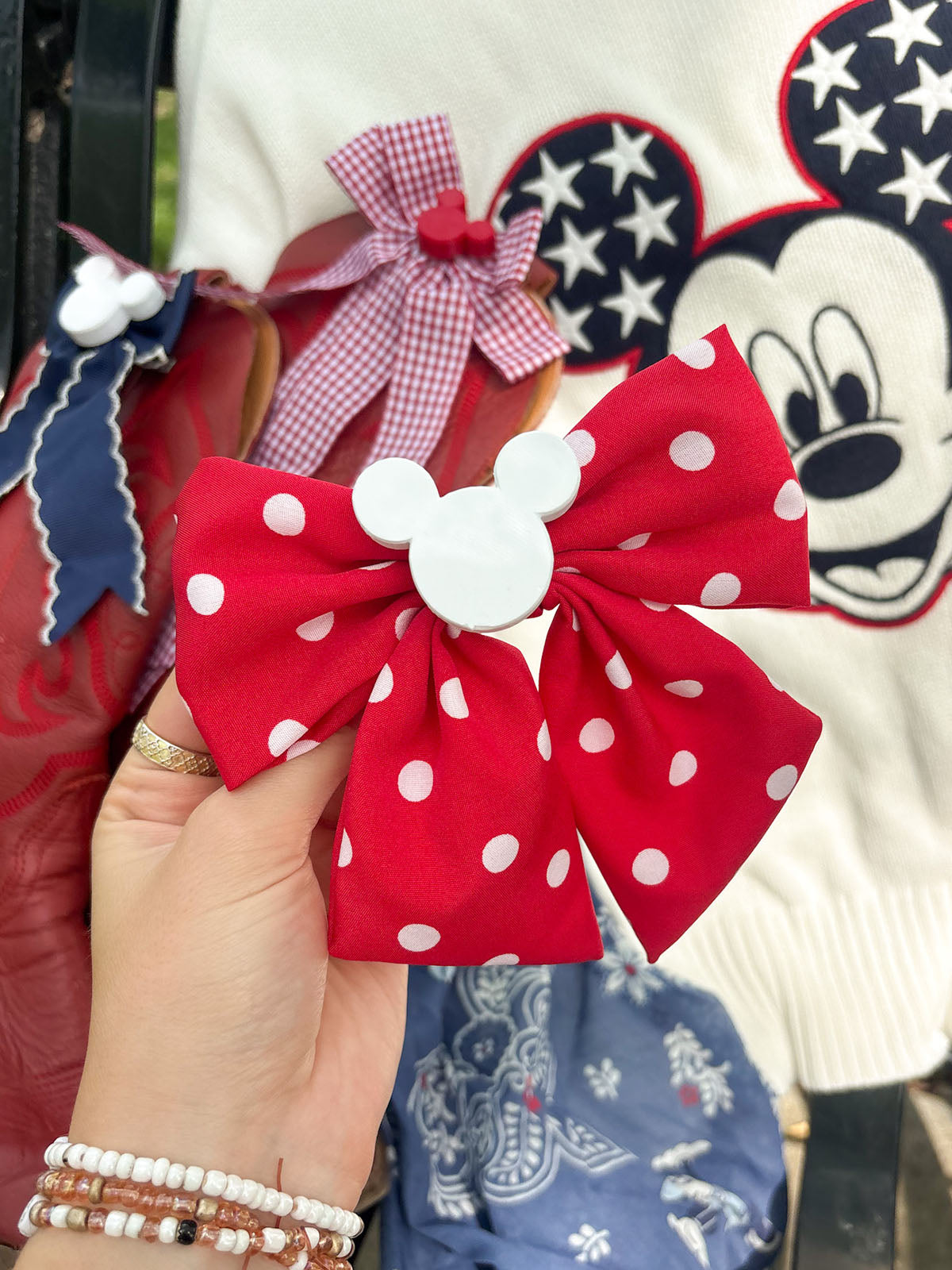Red Polka Dot Bow