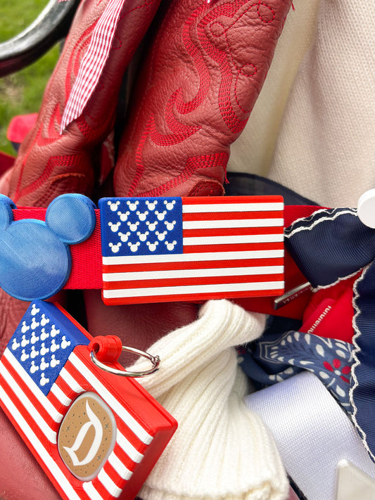 U.S. Flag Belt and Bag Charm
