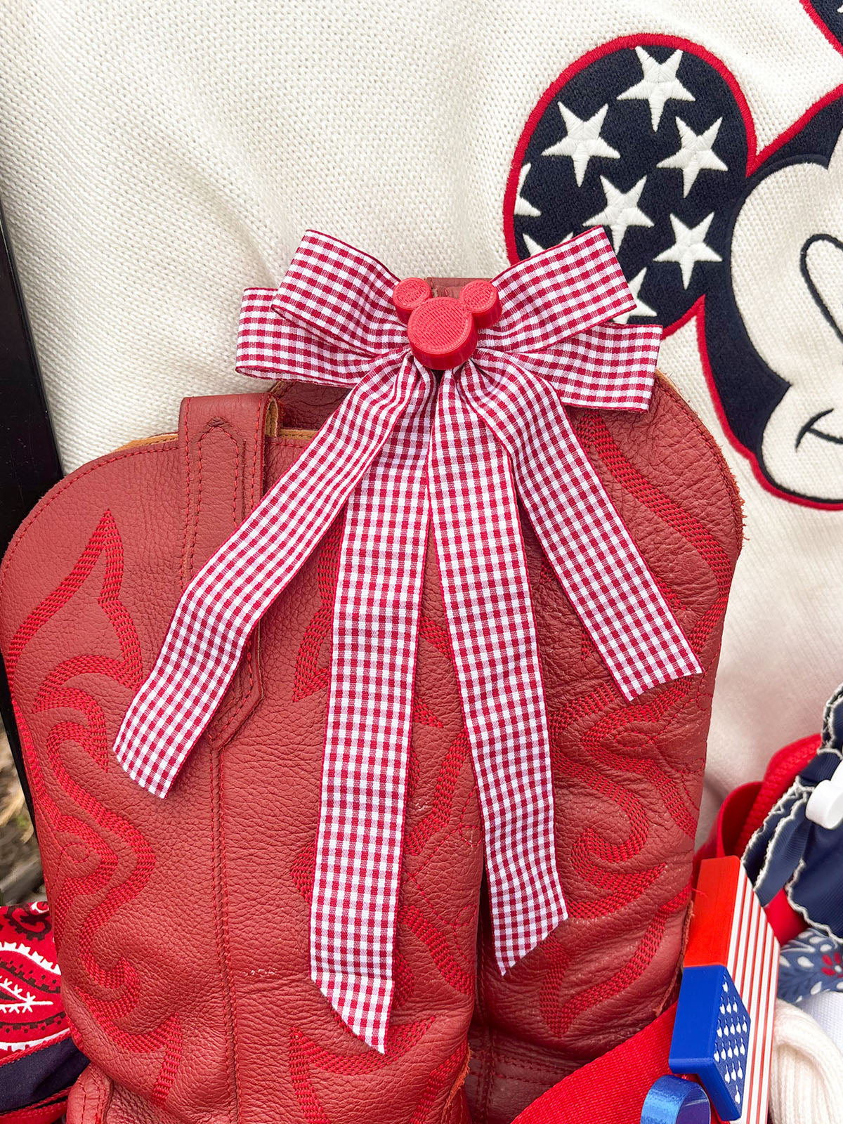 Red Gingham Bow