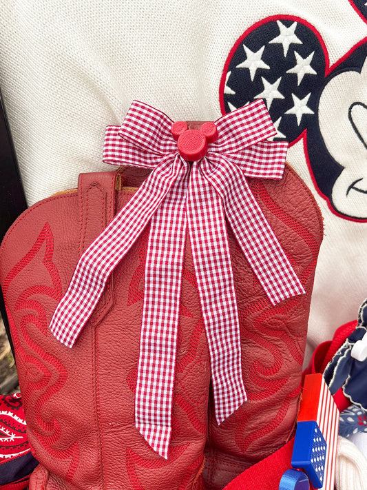 Red Gingham Bow