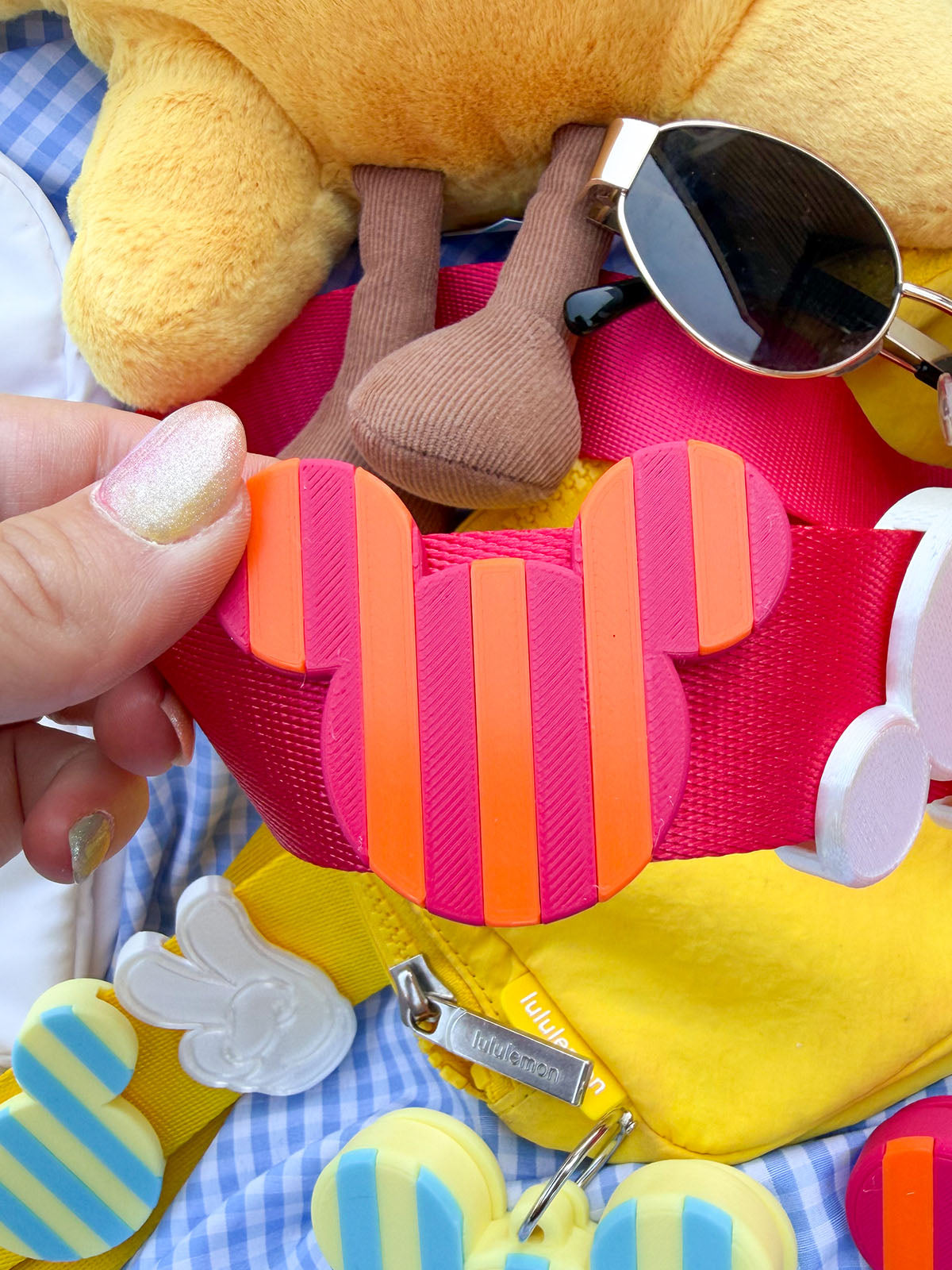 Striped Mouse Belt and Bag Charms
