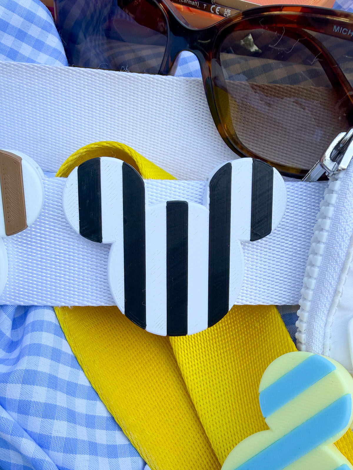 Striped Mouse Belt and Bag Charms