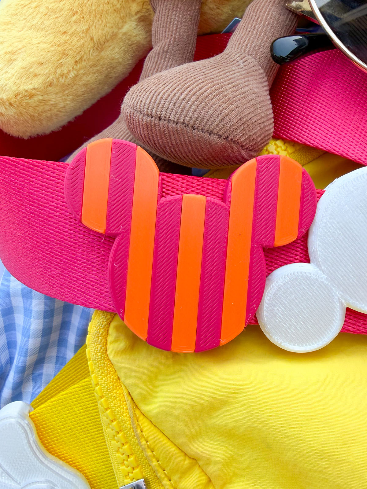 Striped Mouse Belt and Bag Charms