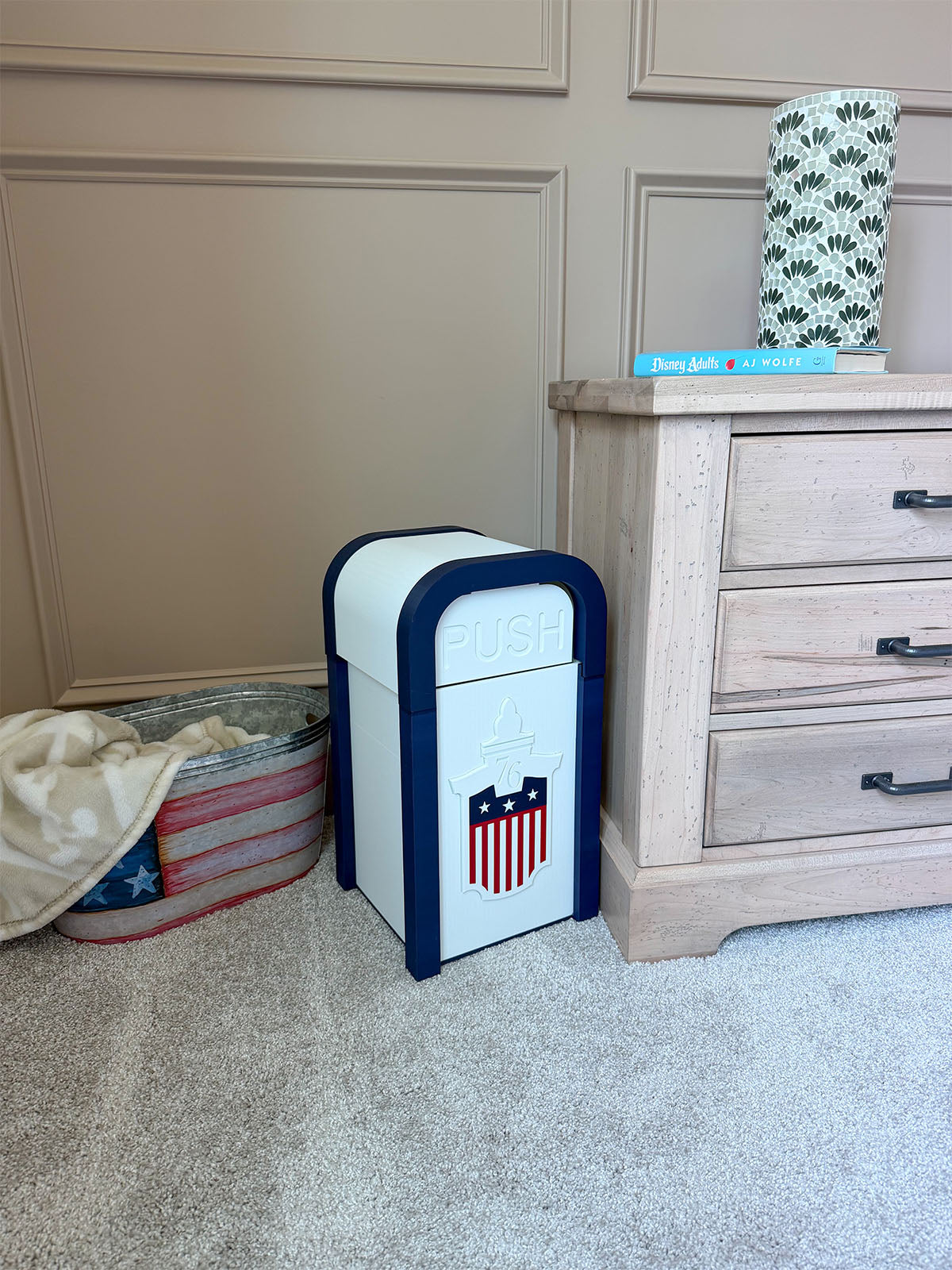 EXTRA LARGE Themed Trash Can
