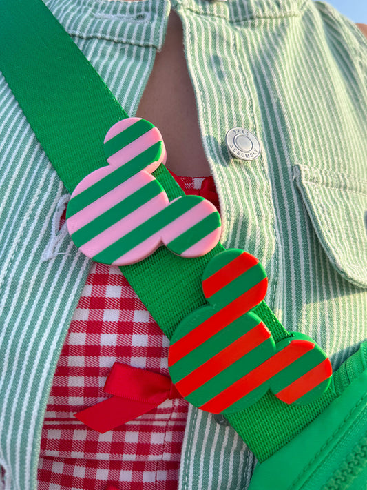 Seasonal Striped Belt and Bag Charm