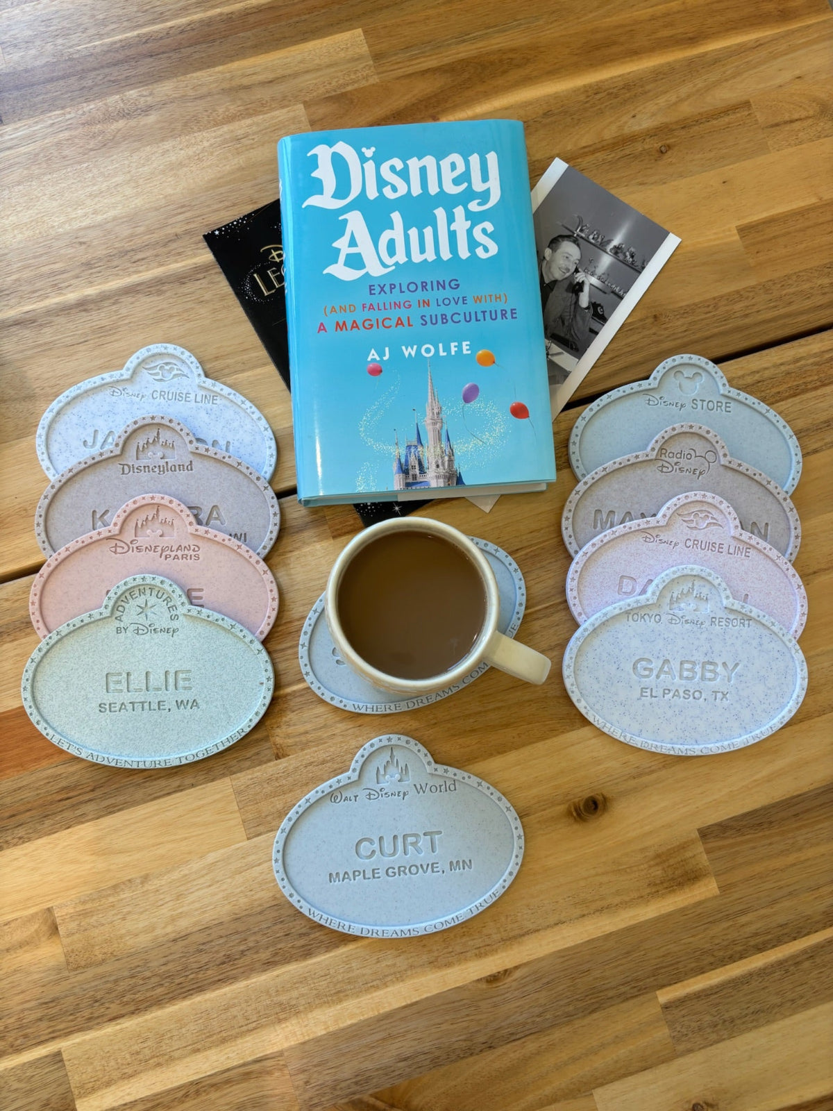 Cast Member Name Tag Drink Coaster - Customizable