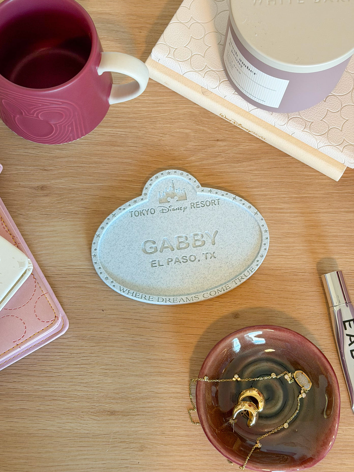 Cast Member Name Tag Drink Coaster - Customizable