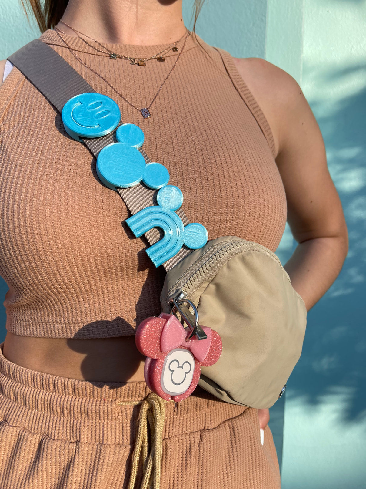 Smiley Face Belt and Bag Charm