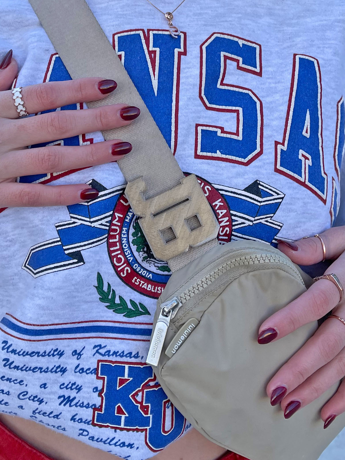 Customizable Varsity Letters Collection Belt and Bag Charm