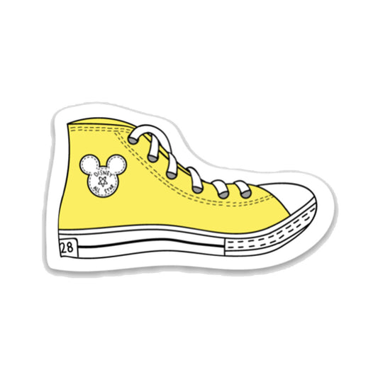 All Star Yellow Chucks Shoe Decal
