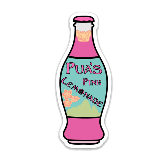 Pua Pink Lemonade Soda Bottle Decal