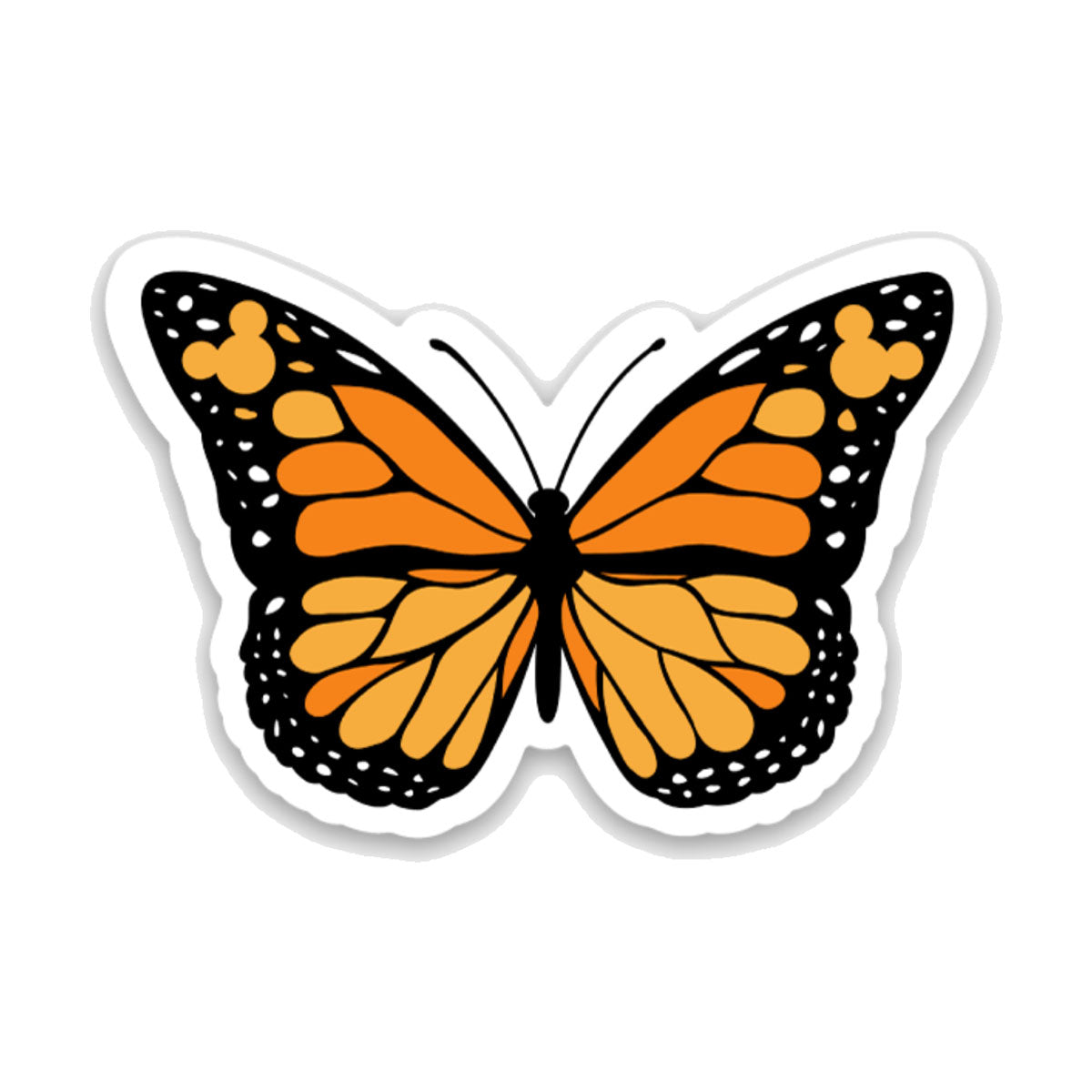 Orange Butterfly Decal