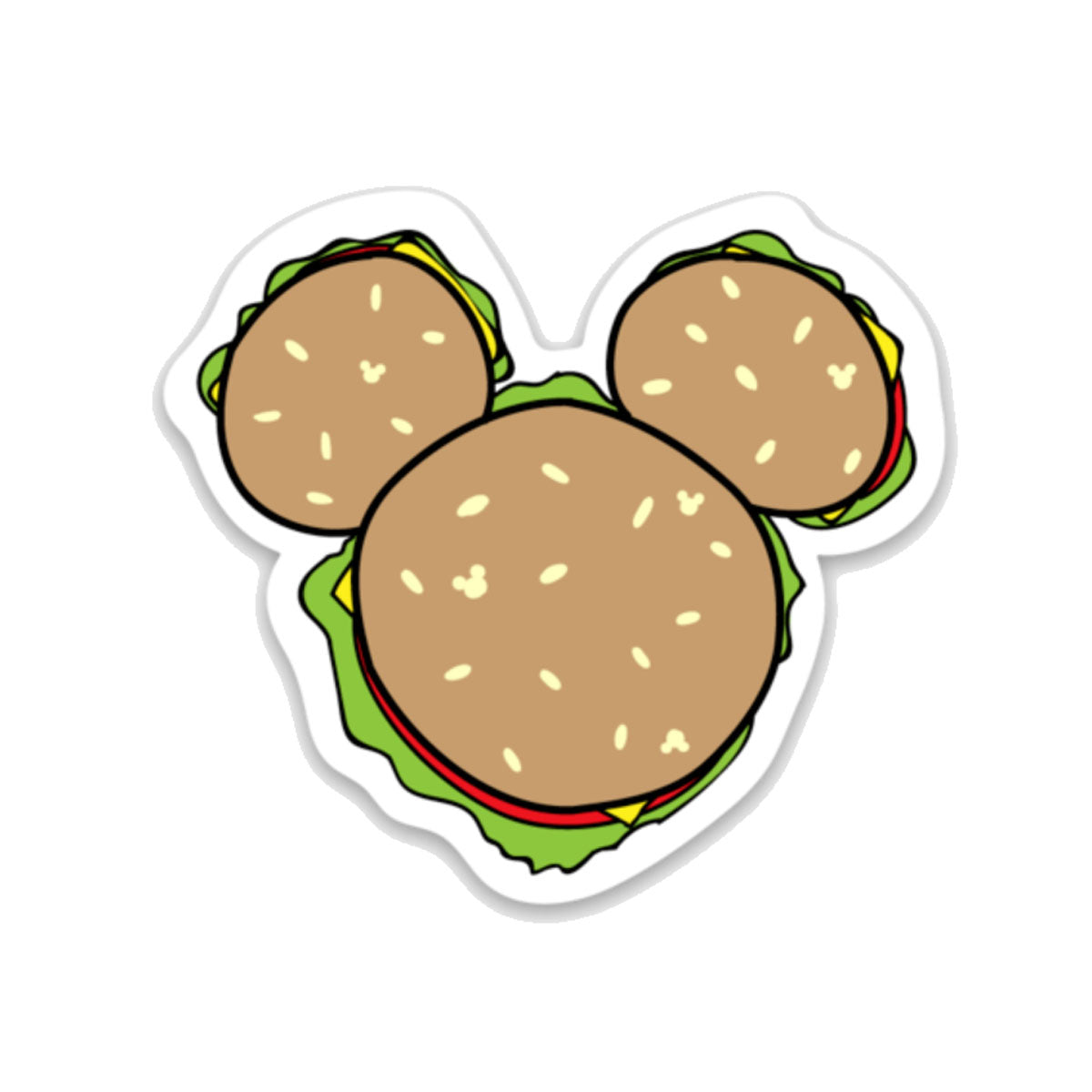 Mouse Ears Burger Decal