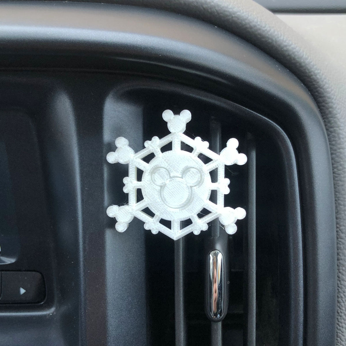Snowflake Car Character Clip - Vent Decor / Holder