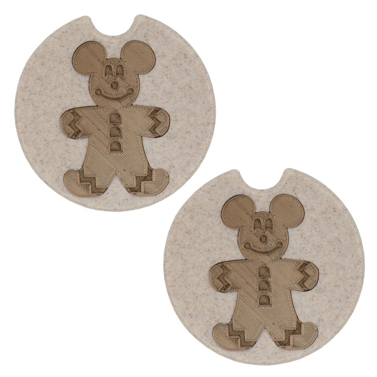 Gingerbread Mouse Car Coasters - Set of 2 - CLEARANCE