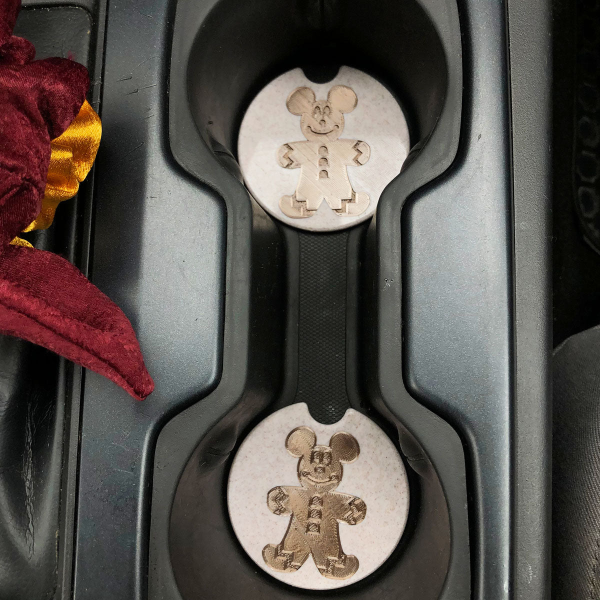 Gingerbread Mouse Car Coasters - Set of 2