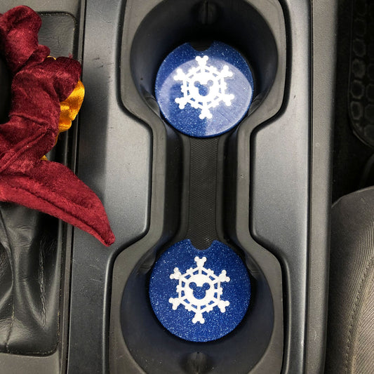 Snowflake Car Coasters - Set of 2 - CLEARANCE