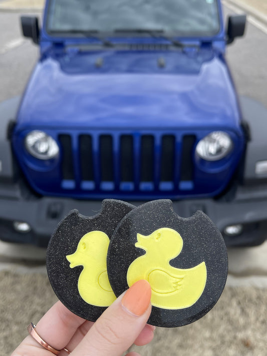 Rubber Duck Car Coasters - Set of 2