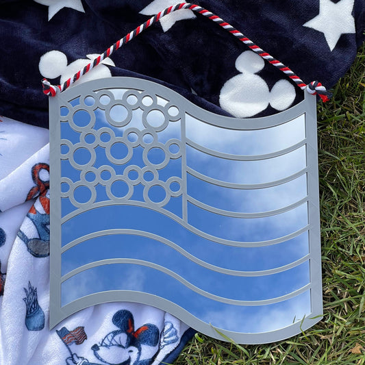 Classic Mouse 12" Flag Wave Mirror - CLEARANCE