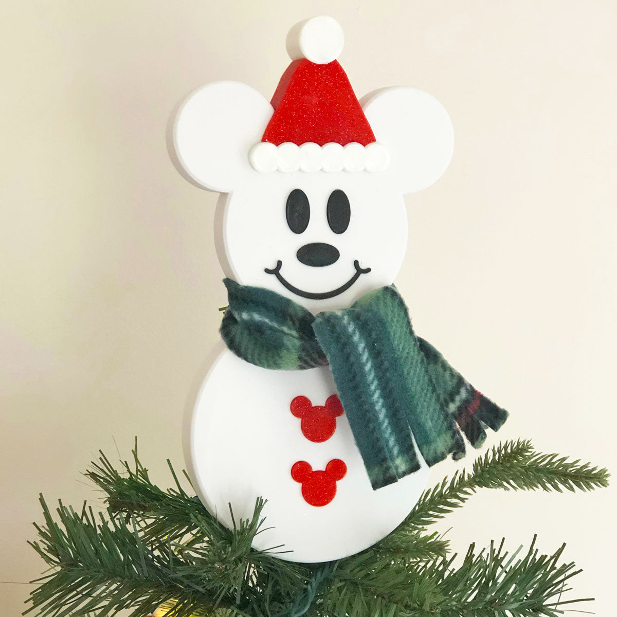 Boy Snow Mouse Christmas Tree Topper