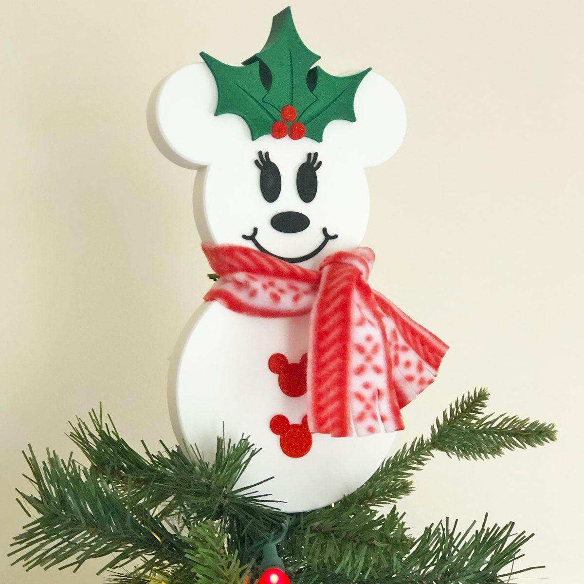 Girl Snow Mouse Christmas Tree Topper