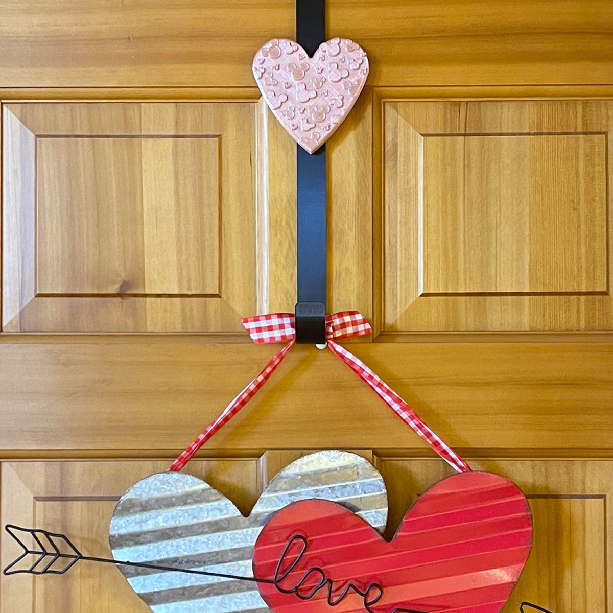 Wooden door wreath hanger sale