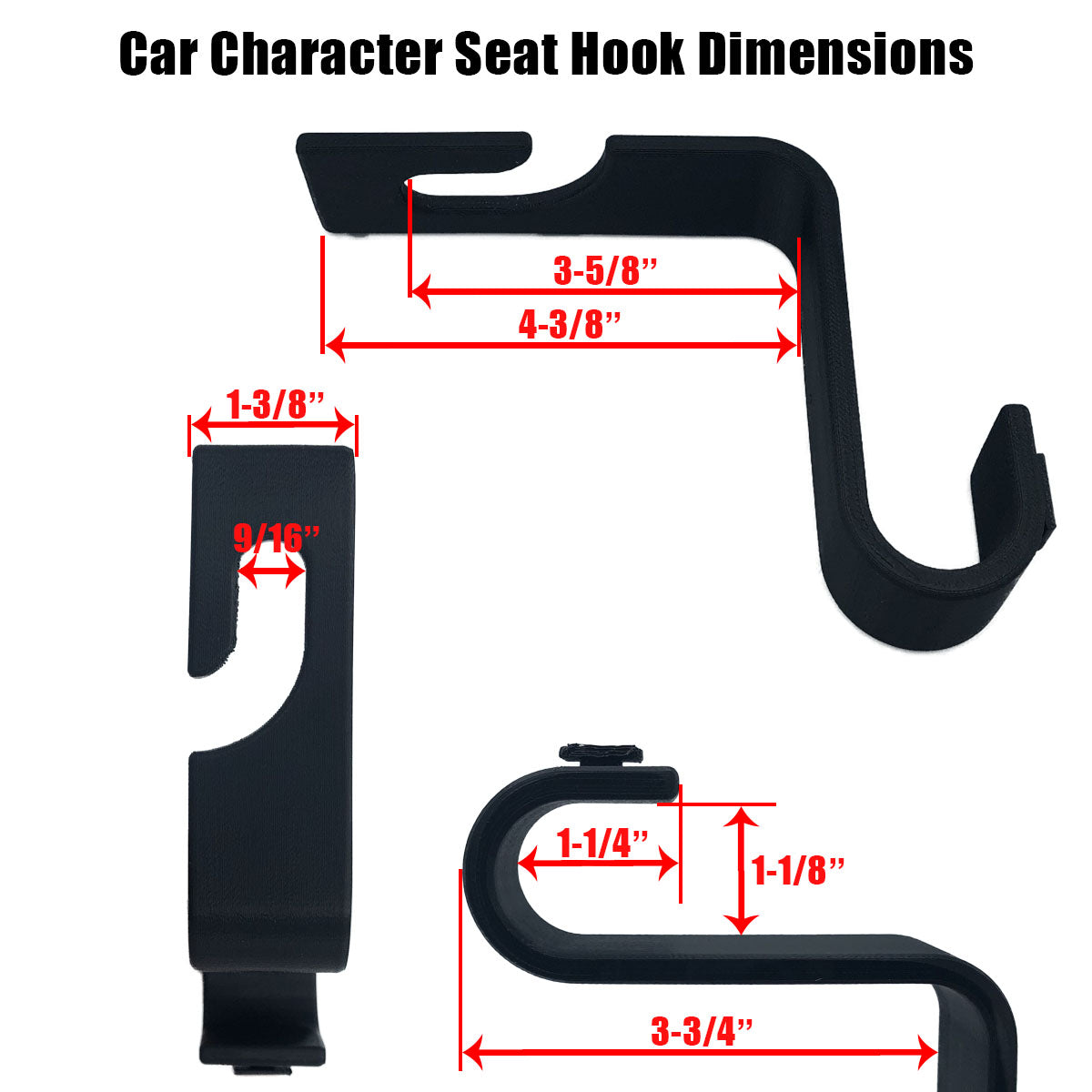 Pair Car Character Seat Hooks (Specialty Themed) - Storage Hook